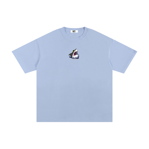 shark graphic surf t shirt dinner time tee happy dais