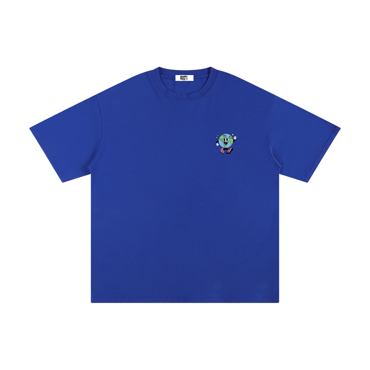 oversized floating rock graphic t shirt happy dais