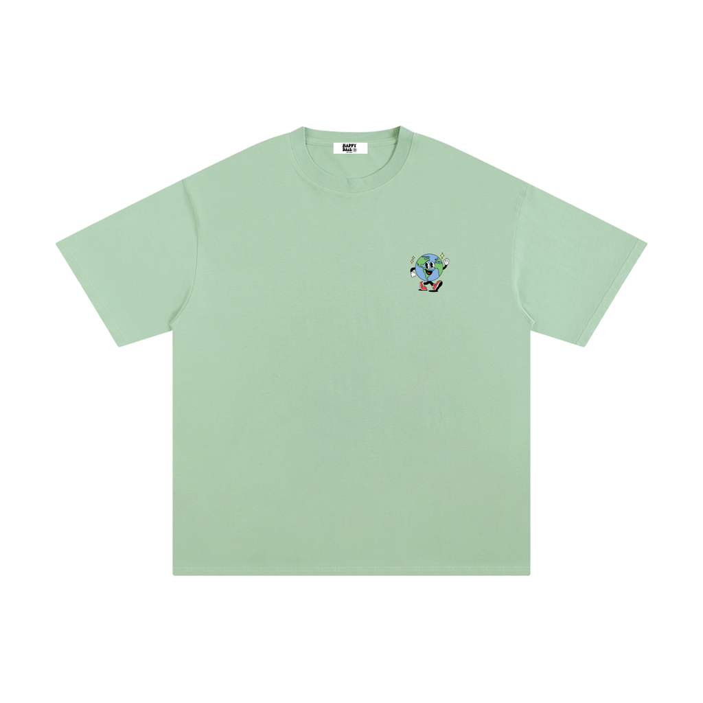 oversized floating rock graphic t shirt happy dais