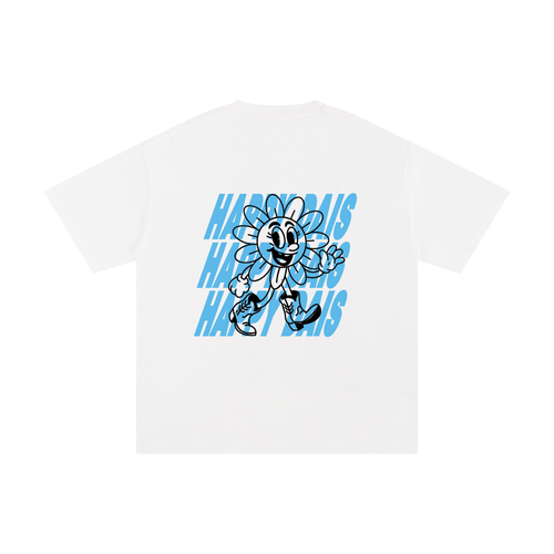 happy dais daisy graphic t shirt white back print
