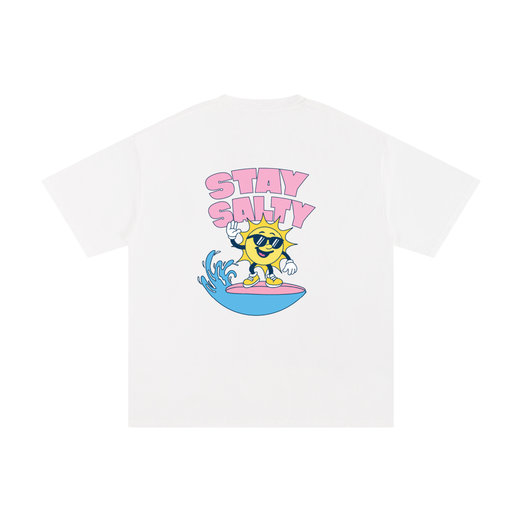 stay salty surf graphic oversized t shirt back